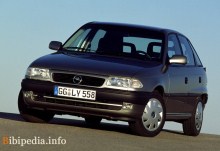 Тех. характеристики Opel Astra 5 дверей 1994 - 1998