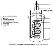 Общее устройство катушки зажигания с тремя выводными клеммами