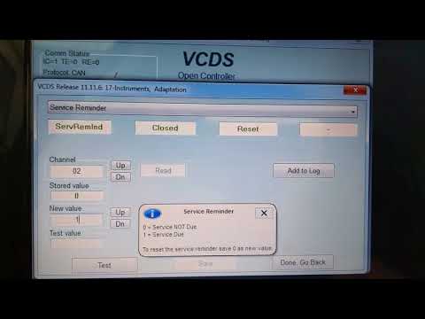 VCDS VAGCOM AUDI A6 SERVICE RESET SERVICE REMINDER OFF