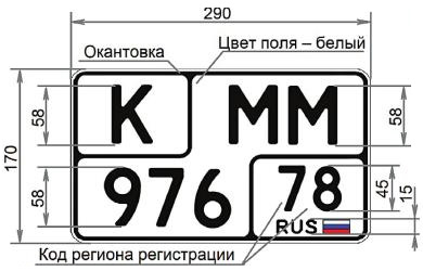 Номер классического автомобиля с нестандартным местом крепления