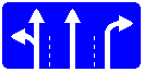 Знак 5.15.1 Направления движения по полосам