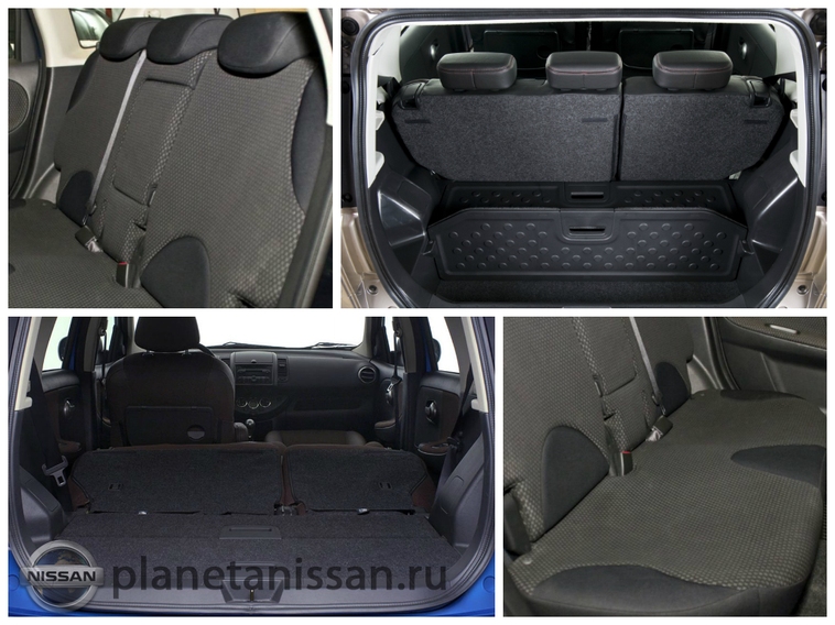 Обзор Nissan Note 2013: Задние сиденья и багажник 