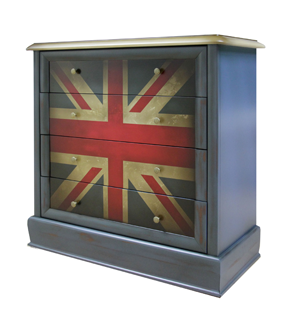 комод роспись британский флаг