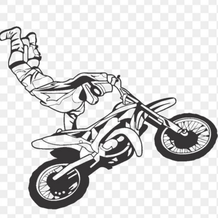 Рисунок парень на мотоцикле